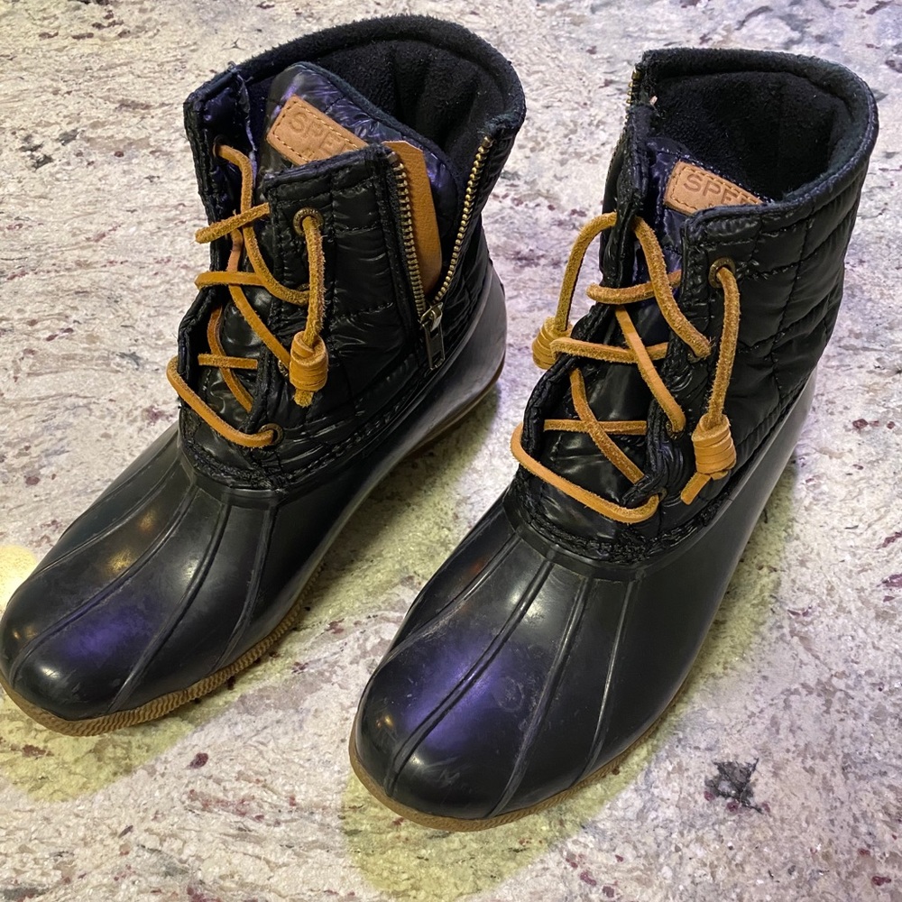 Sperry boots in black size 9.